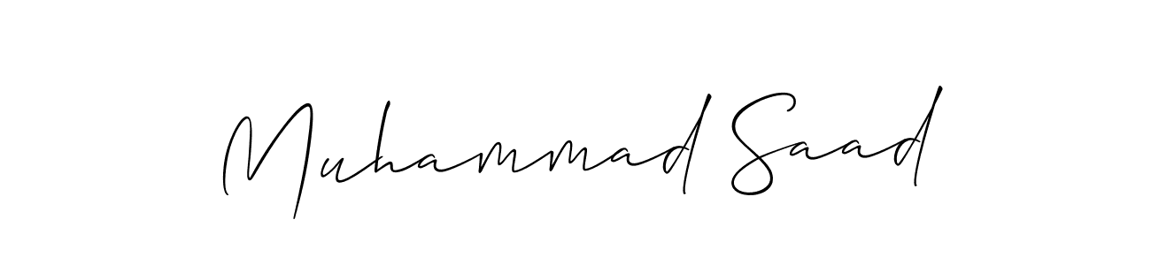 Make a beautiful signature design for name Muhammad Saad. With this signature (Allison_Script) style, you can create a handwritten signature for free. Muhammad Saad signature style 2 images and pictures png