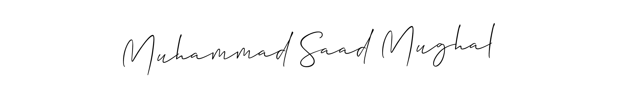 Make a beautiful signature design for name Muhammad Saad Mughal. With this signature (Allison_Script) style, you can create a handwritten signature for free. Muhammad Saad Mughal signature style 2 images and pictures png