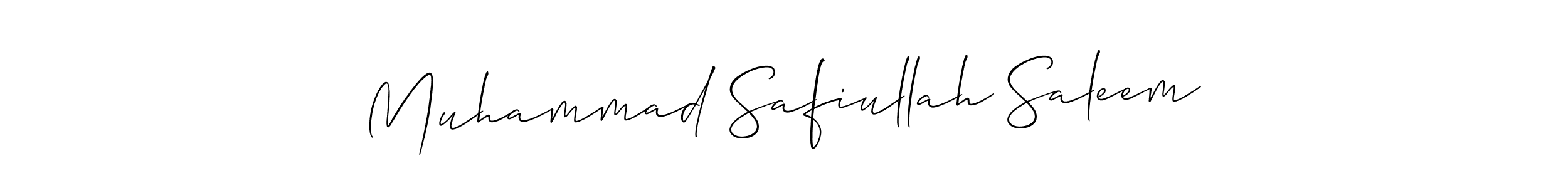 Make a beautiful signature design for name Muhammad Safiullah Saleem. With this signature (Allison_Script) style, you can create a handwritten signature for free. Muhammad Safiullah Saleem signature style 2 images and pictures png