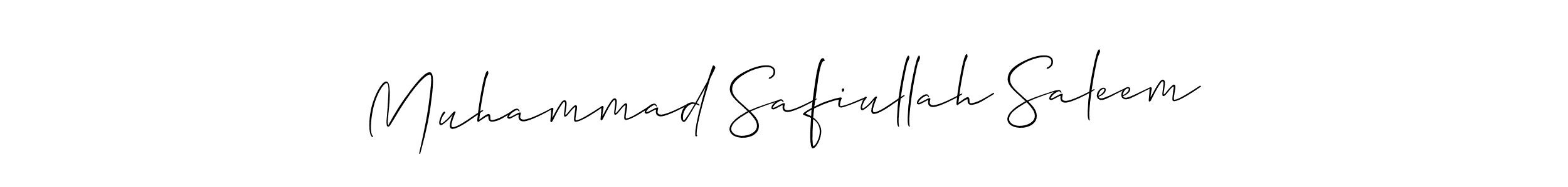 Also we have Muhammad Safiullah Saleem name is the best signature style. Create professional handwritten signature collection using Allison_Script autograph style. Muhammad Safiullah Saleem signature style 2 images and pictures png