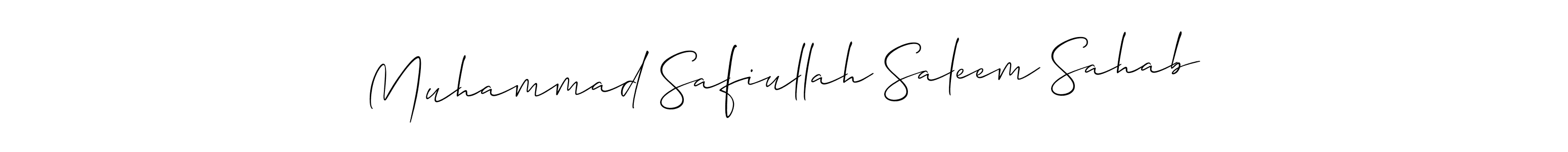 Make a beautiful signature design for name Muhammad Safiullah Saleem Sahab. With this signature (Allison_Script) style, you can create a handwritten signature for free. Muhammad Safiullah Saleem Sahab signature style 2 images and pictures png