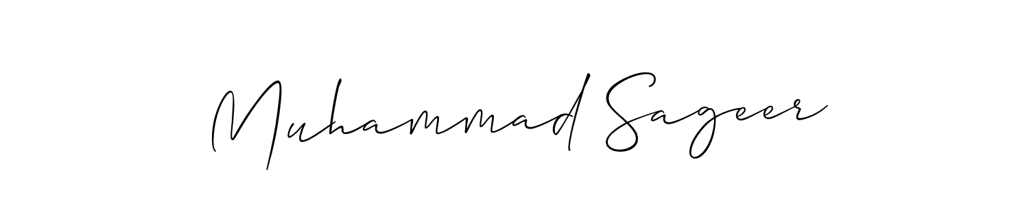Similarly Allison_Script is the best handwritten signature design. Signature creator online .You can use it as an online autograph creator for name Muhammad Sageer. Muhammad Sageer signature style 2 images and pictures png