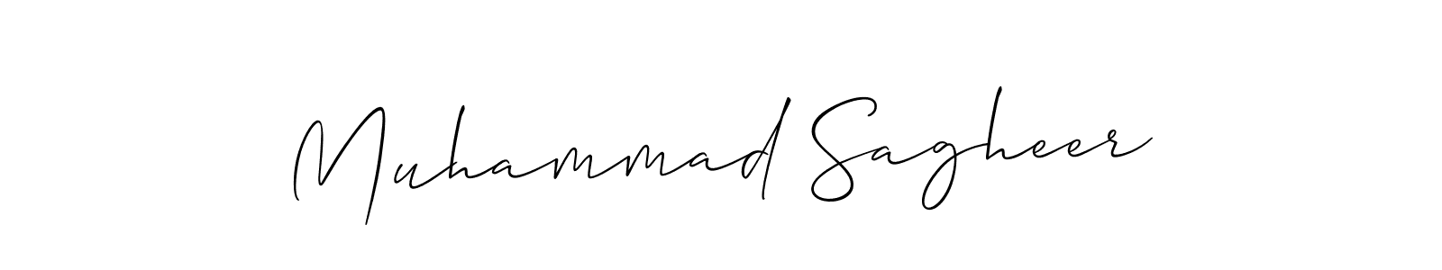 How to make Muhammad Sagheer name signature. Use Allison_Script style for creating short signs online. This is the latest handwritten sign. Muhammad Sagheer signature style 2 images and pictures png