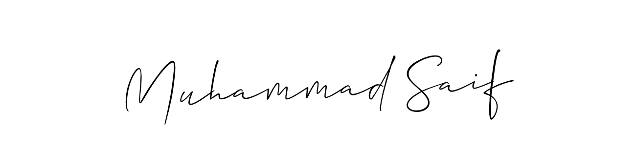 It looks lik you need a new signature style for name Muhammad Saif. Design unique handwritten (Allison_Script) signature with our free signature maker in just a few clicks. Muhammad Saif signature style 2 images and pictures png