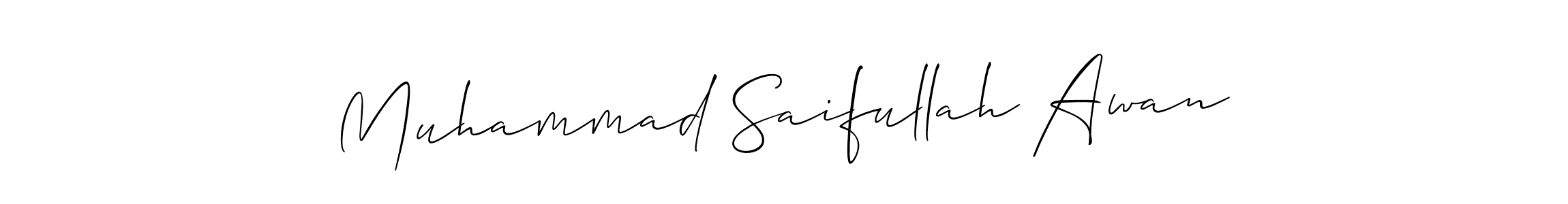 if you are searching for the best signature style for your name Muhammad Saifullah Awan. so please give up your signature search. here we have designed multiple signature styles  using Allison_Script. Muhammad Saifullah Awan signature style 2 images and pictures png