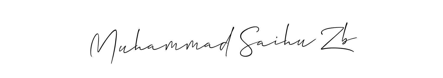 Also You can easily find your signature by using the search form. We will create Muhammad Saihu Zb name handwritten signature images for you free of cost using Allison_Script sign style. Muhammad Saihu Zb signature style 2 images and pictures png