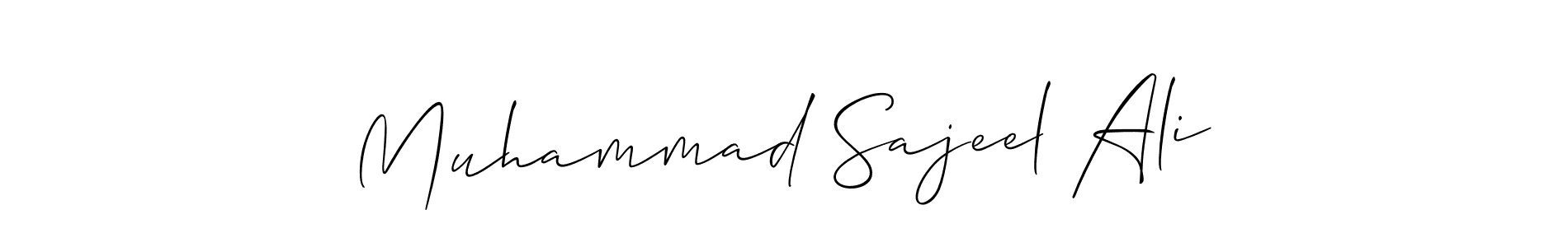 Muhammad Sajeel Ali stylish signature style. Best Handwritten Sign (Allison_Script) for my name. Handwritten Signature Collection Ideas for my name Muhammad Sajeel Ali. Muhammad Sajeel Ali signature style 2 images and pictures png