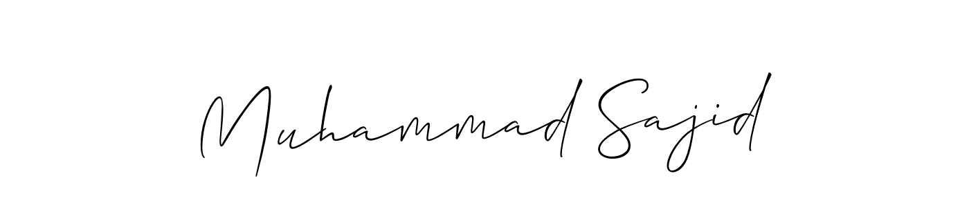 if you are searching for the best signature style for your name Muhammad Sajid. so please give up your signature search. here we have designed multiple signature styles  using Allison_Script. Muhammad Sajid signature style 2 images and pictures png