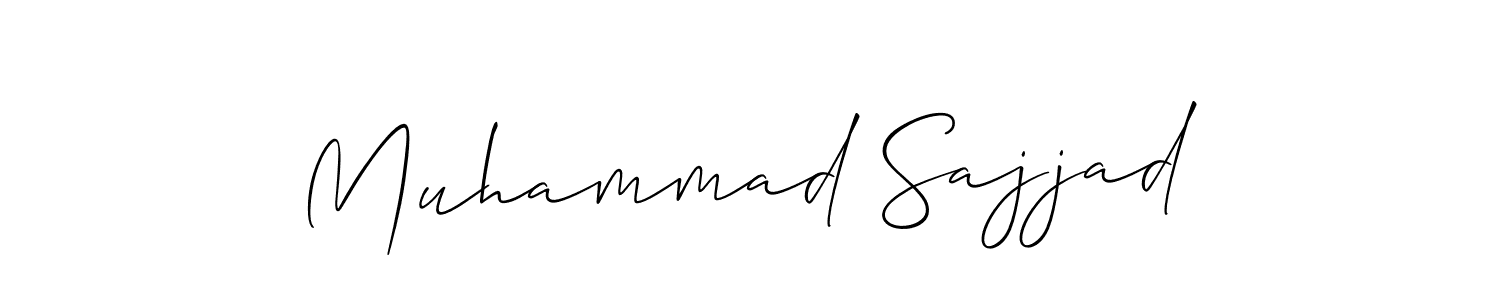 Muhammad Sajjad stylish signature style. Best Handwritten Sign (Allison_Script) for my name. Handwritten Signature Collection Ideas for my name Muhammad Sajjad. Muhammad Sajjad signature style 2 images and pictures png