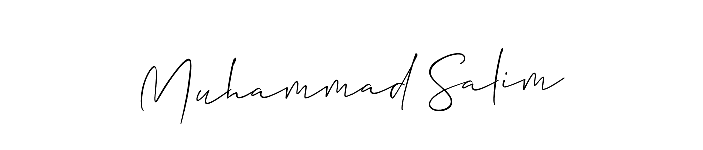 Make a beautiful signature design for name Muhammad Salim. With this signature (Allison_Script) style, you can create a handwritten signature for free. Muhammad Salim signature style 2 images and pictures png