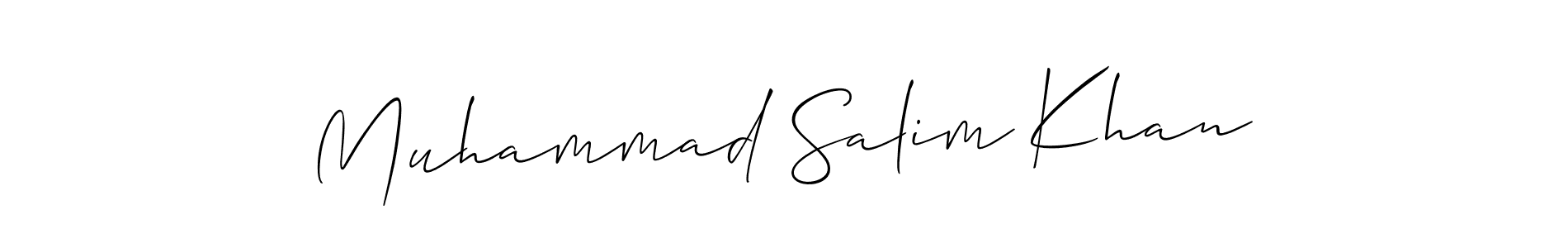 Also we have Muhammad Salim Khan name is the best signature style. Create professional handwritten signature collection using Allison_Script autograph style. Muhammad Salim Khan signature style 2 images and pictures png