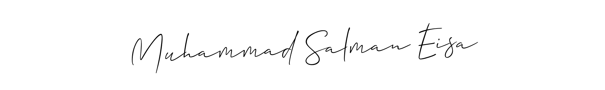 Use a signature maker to create a handwritten signature online. With this signature software, you can design (Allison_Script) your own signature for name Muhammad Salman Eisa. Muhammad Salman Eisa signature style 2 images and pictures png