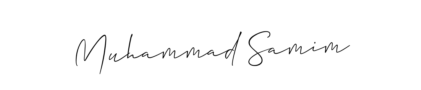 You should practise on your own different ways (Allison_Script) to write your name (Muhammad Samim) in signature. don't let someone else do it for you. Muhammad Samim signature style 2 images and pictures png
