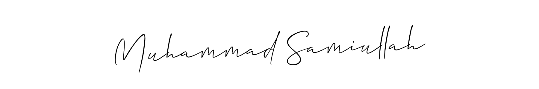 Also we have Muhammad Samiullah name is the best signature style. Create professional handwritten signature collection using Allison_Script autograph style. Muhammad Samiullah signature style 2 images and pictures png