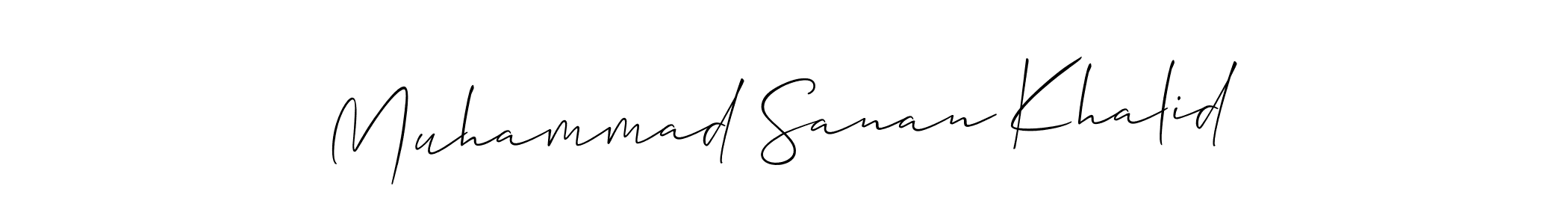 Similarly Allison_Script is the best handwritten signature design. Signature creator online .You can use it as an online autograph creator for name Muhammad Sanan Khalid. Muhammad Sanan Khalid signature style 2 images and pictures png