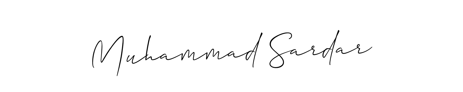 How to make Muhammad Sardar name signature. Use Allison_Script style for creating short signs online. This is the latest handwritten sign. Muhammad Sardar signature style 2 images and pictures png