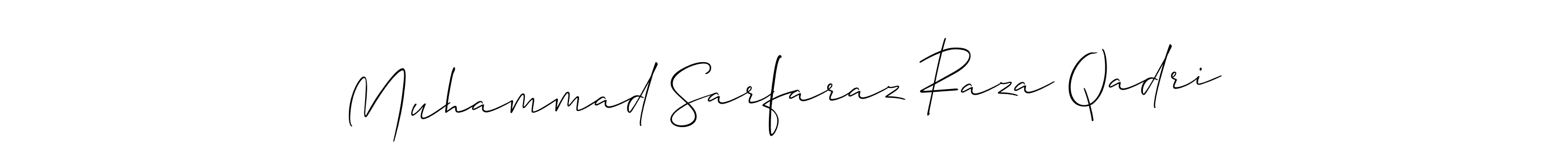 It looks lik you need a new signature style for name Muhammad Sarfaraz Raza Qadri. Design unique handwritten (Allison_Script) signature with our free signature maker in just a few clicks. Muhammad Sarfaraz Raza Qadri signature style 2 images and pictures png