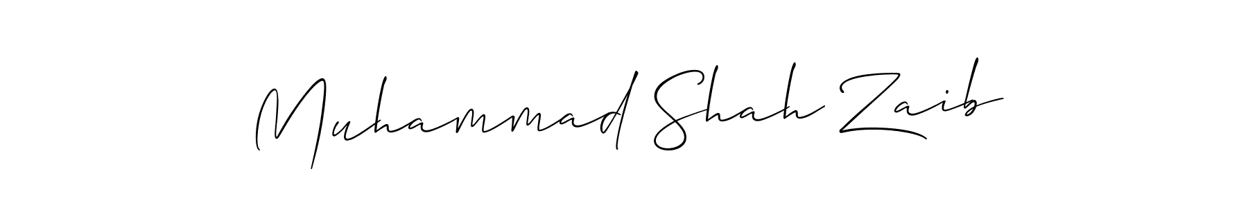You should practise on your own different ways (Allison_Script) to write your name (Muhammad Shah Zaib) in signature. don't let someone else do it for you. Muhammad Shah Zaib signature style 2 images and pictures png
