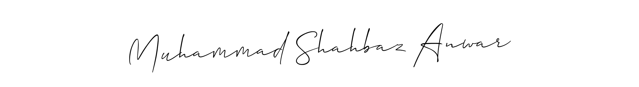 Make a beautiful signature design for name Muhammad Shahbaz Anwar. With this signature (Allison_Script) style, you can create a handwritten signature for free. Muhammad Shahbaz Anwar signature style 2 images and pictures png