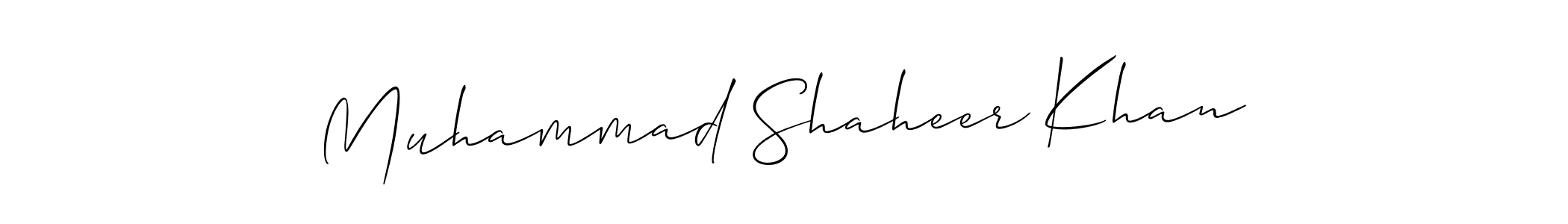 Similarly Allison_Script is the best handwritten signature design. Signature creator online .You can use it as an online autograph creator for name Muhammad Shaheer Khan. Muhammad Shaheer Khan signature style 2 images and pictures png