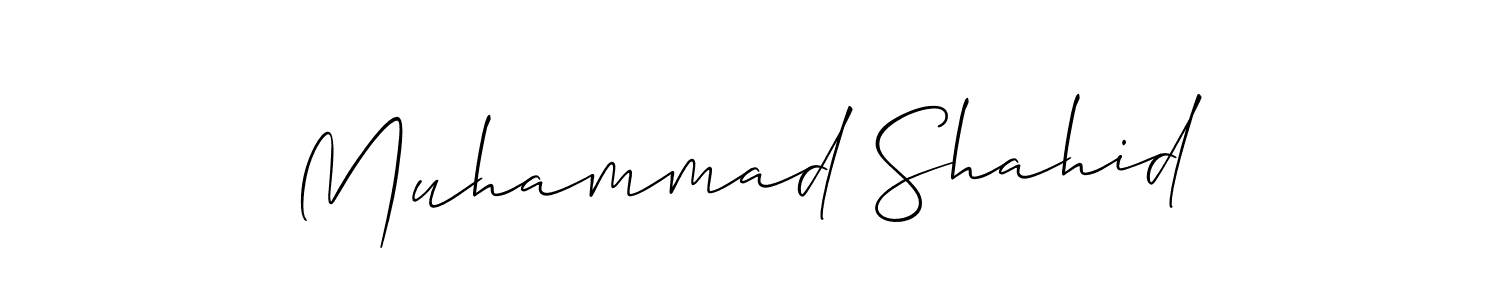 How to Draw Muhammad Shahid signature style? Allison_Script is a latest design signature styles for name Muhammad Shahid. Muhammad Shahid signature style 2 images and pictures png