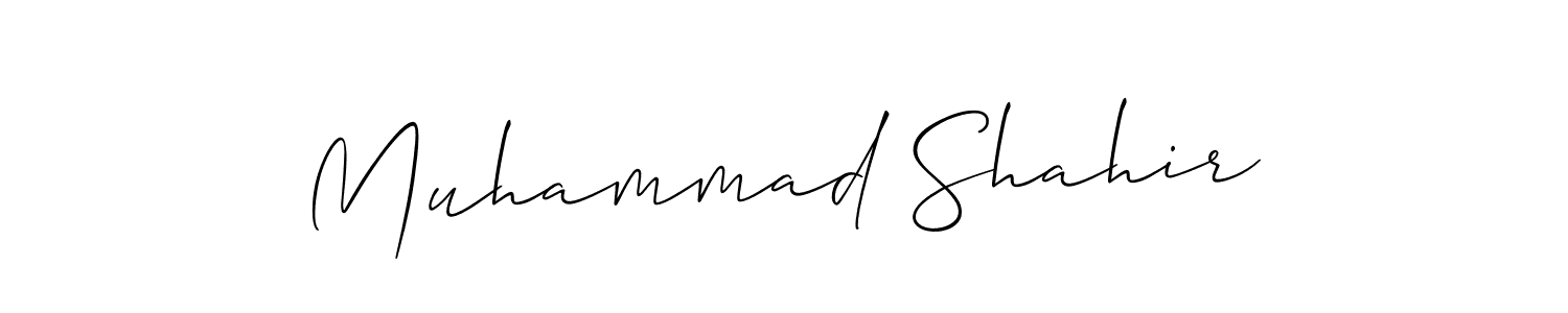 Also You can easily find your signature by using the search form. We will create Muhammad Shahir name handwritten signature images for you free of cost using Allison_Script sign style. Muhammad Shahir signature style 2 images and pictures png