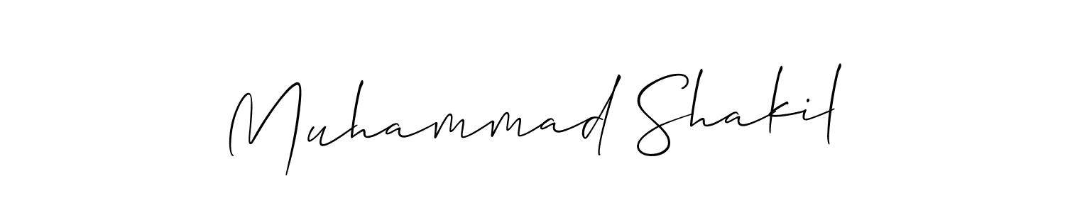How to make Muhammad Shakil name signature. Use Allison_Script style for creating short signs online. This is the latest handwritten sign. Muhammad Shakil signature style 2 images and pictures png