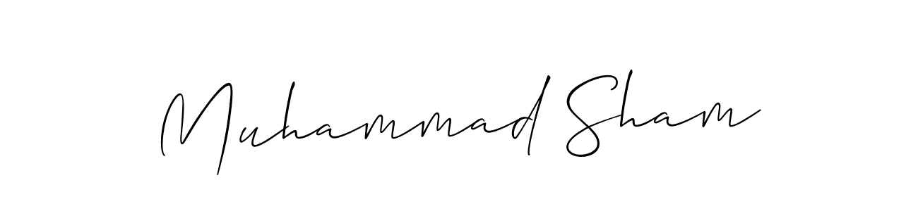 Design your own signature with our free online signature maker. With this signature software, you can create a handwritten (Allison_Script) signature for name Muhammad Sham. Muhammad Sham signature style 2 images and pictures png