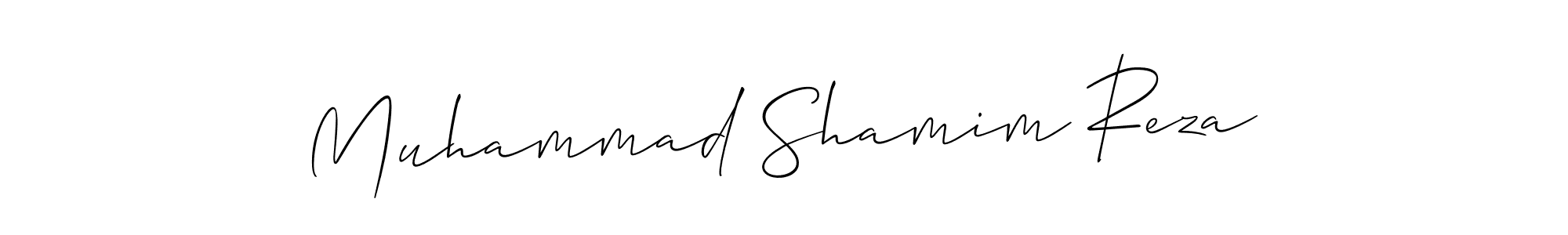 The best way (Allison_Script) to make a short signature is to pick only two or three words in your name. The name Muhammad Shamim Reza include a total of six letters. For converting this name. Muhammad Shamim Reza signature style 2 images and pictures png