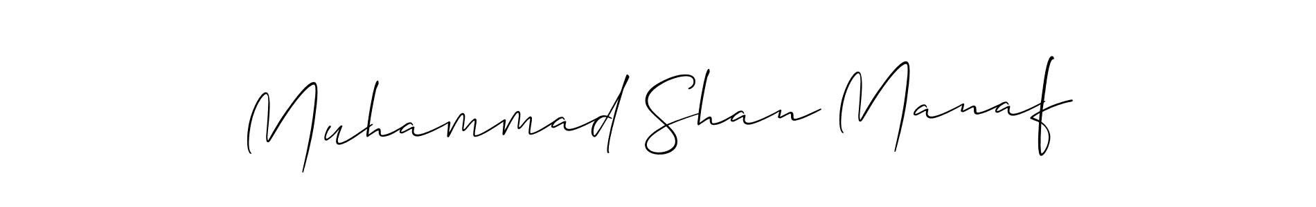 Design your own signature with our free online signature maker. With this signature software, you can create a handwritten (Allison_Script) signature for name Muhammad Shan Manaf. Muhammad Shan Manaf signature style 2 images and pictures png