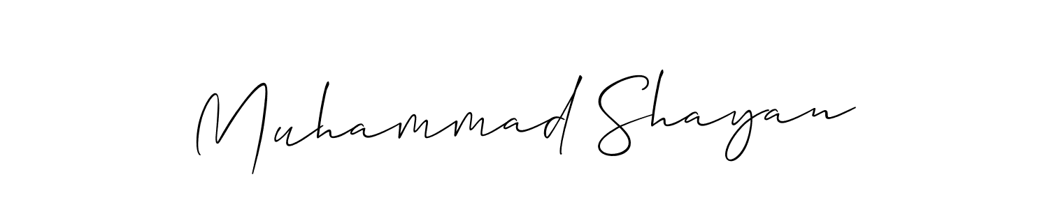 Create a beautiful signature design for name Muhammad Shayan. With this signature (Allison_Script) fonts, you can make a handwritten signature for free. Muhammad Shayan signature style 2 images and pictures png