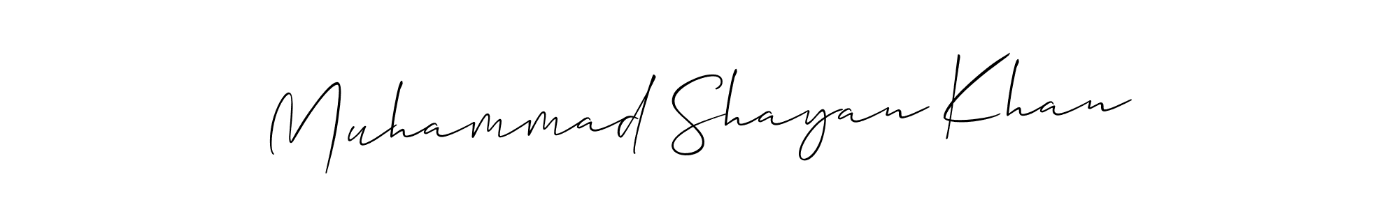 Once you've used our free online signature maker to create your best signature Allison_Script style, it's time to enjoy all of the benefits that Muhammad Shayan Khan name signing documents. Muhammad Shayan Khan signature style 2 images and pictures png