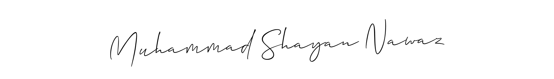 Also we have Muhammad Shayan Nawaz name is the best signature style. Create professional handwritten signature collection using Allison_Script autograph style. Muhammad Shayan Nawaz signature style 2 images and pictures png