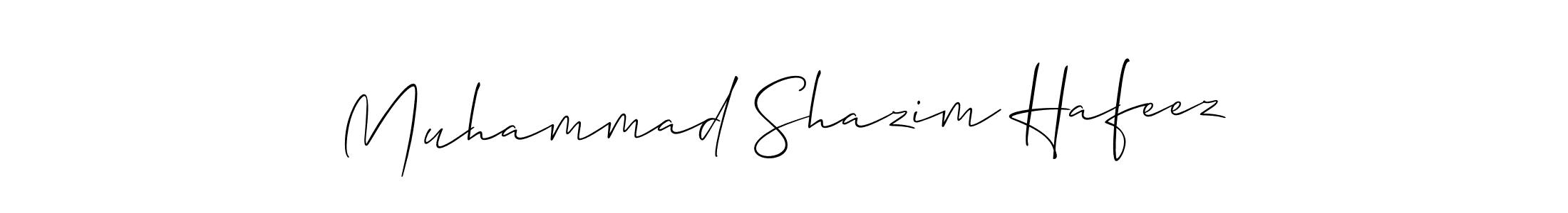 How to make Muhammad Shazim Hafeez signature? Allison_Script is a professional autograph style. Create handwritten signature for Muhammad Shazim Hafeez name. Muhammad Shazim Hafeez signature style 2 images and pictures png