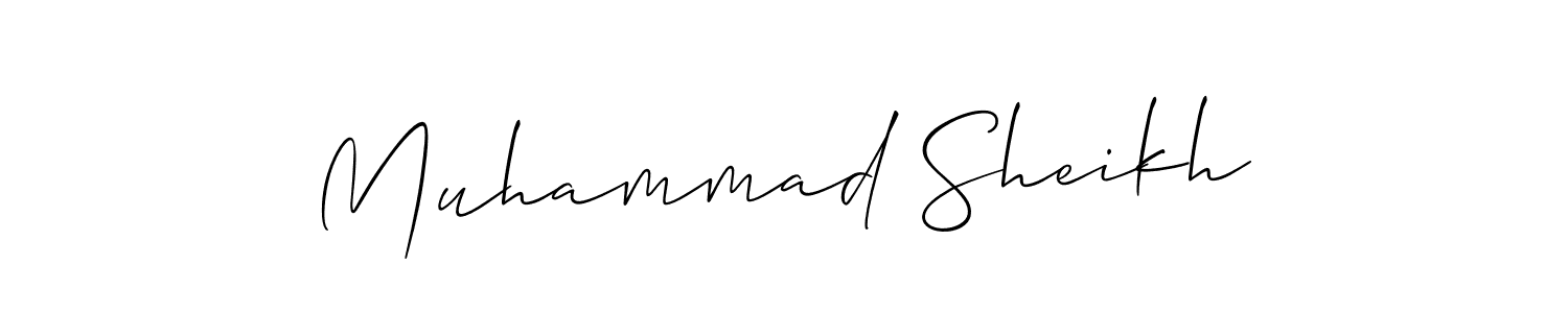 Design your own signature with our free online signature maker. With this signature software, you can create a handwritten (Allison_Script) signature for name Muhammad Sheikh. Muhammad Sheikh signature style 2 images and pictures png