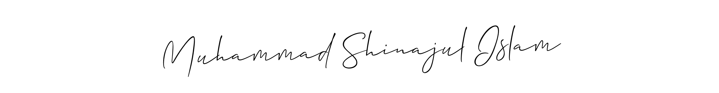 Make a beautiful signature design for name Muhammad Shinajul Islam. With this signature (Allison_Script) style, you can create a handwritten signature for free. Muhammad Shinajul Islam signature style 2 images and pictures png
