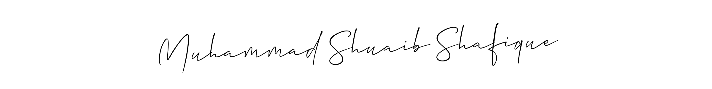 How to make Muhammad Shuaib Shafique signature? Allison_Script is a professional autograph style. Create handwritten signature for Muhammad Shuaib Shafique name. Muhammad Shuaib Shafique signature style 2 images and pictures png