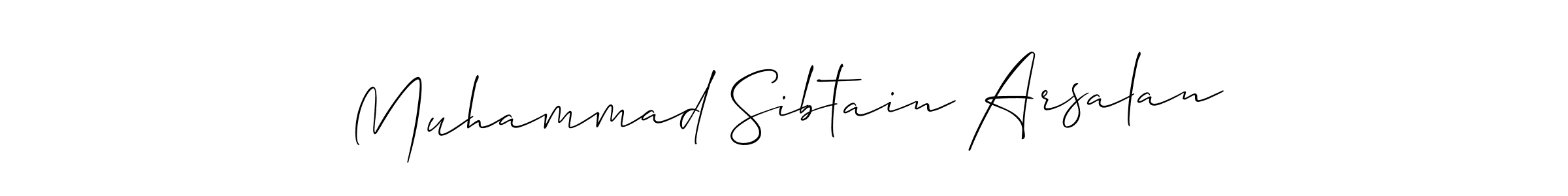 How to make Muhammad Sibtain Arsalan signature? Allison_Script is a professional autograph style. Create handwritten signature for Muhammad Sibtain Arsalan name. Muhammad Sibtain Arsalan signature style 2 images and pictures png