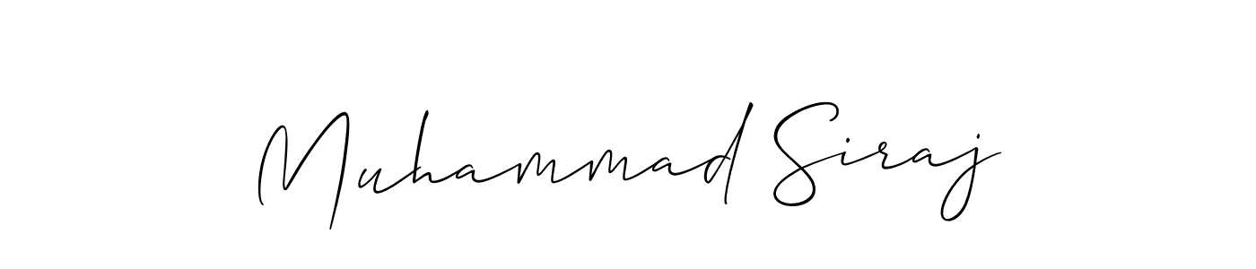 This is the best signature style for the Muhammad Siraj name. Also you like these signature font (Allison_Script). Mix name signature. Muhammad Siraj signature style 2 images and pictures png