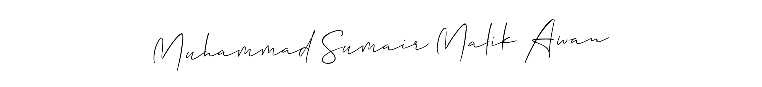 How to Draw Muhammad Sumair Malik Awan signature style? Allison_Script is a latest design signature styles for name Muhammad Sumair Malik Awan. Muhammad Sumair Malik Awan signature style 2 images and pictures png