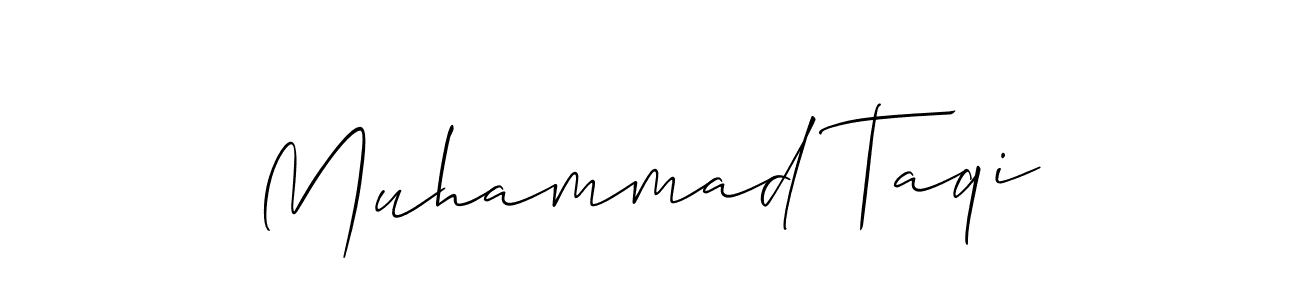 Also we have Muhammad Taqi name is the best signature style. Create professional handwritten signature collection using Allison_Script autograph style. Muhammad Taqi signature style 2 images and pictures png