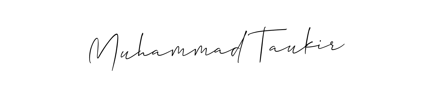 It looks lik you need a new signature style for name Muhammad Taukir. Design unique handwritten (Allison_Script) signature with our free signature maker in just a few clicks. Muhammad Taukir signature style 2 images and pictures png