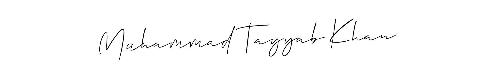 Make a short Muhammad Tayyab Khan signature style. Manage your documents anywhere anytime using Allison_Script. Create and add eSignatures, submit forms, share and send files easily. Muhammad Tayyab Khan signature style 2 images and pictures png