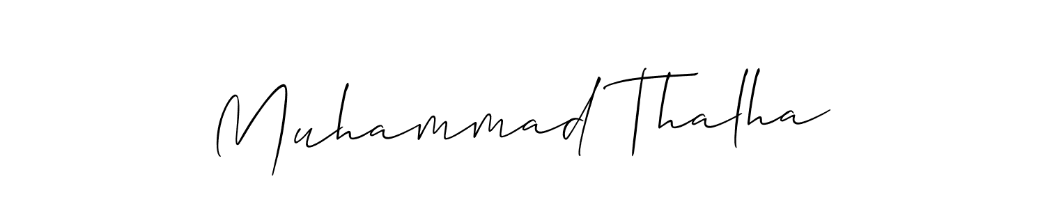 How to make Muhammad Thalha signature? Allison_Script is a professional autograph style. Create handwritten signature for Muhammad Thalha name. Muhammad Thalha signature style 2 images and pictures png