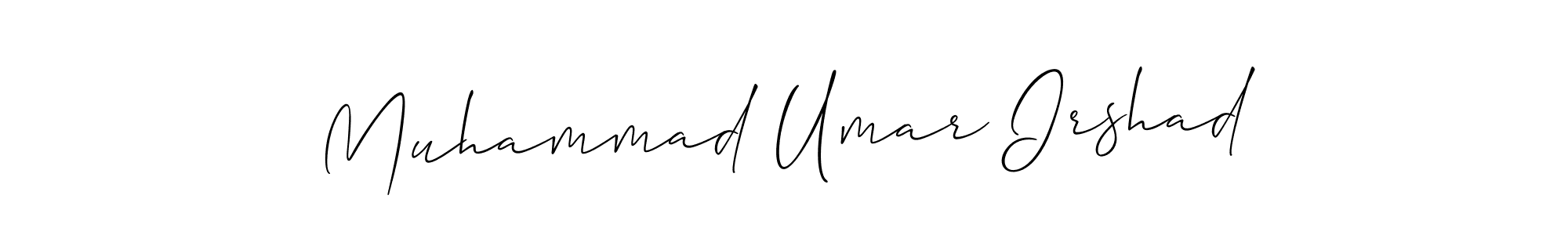 Create a beautiful signature design for name Muhammad Umar Irshad. With this signature (Allison_Script) fonts, you can make a handwritten signature for free. Muhammad Umar Irshad signature style 2 images and pictures png