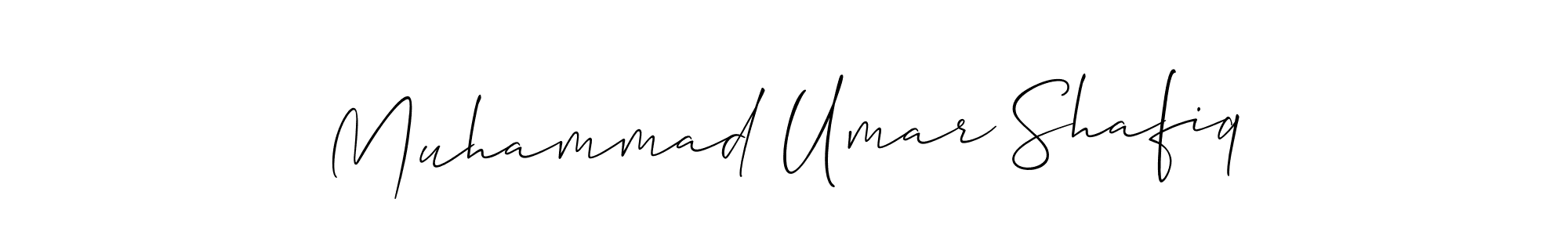 You should practise on your own different ways (Allison_Script) to write your name (Muhammad Umar Shafiq) in signature. don't let someone else do it for you. Muhammad Umar Shafiq signature style 2 images and pictures png