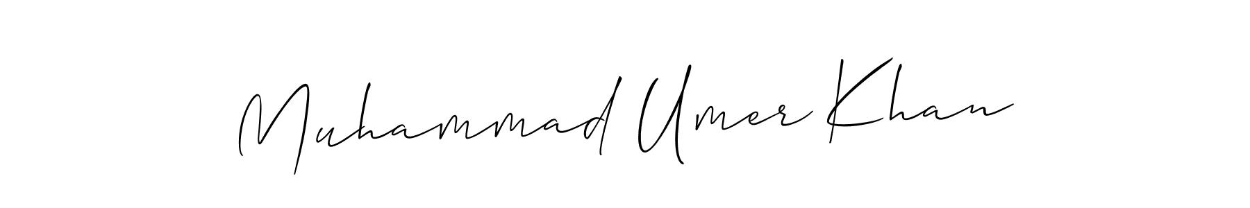 Also You can easily find your signature by using the search form. We will create Muhammad Umer Khan name handwritten signature images for you free of cost using Allison_Script sign style. Muhammad Umer Khan signature style 2 images and pictures png