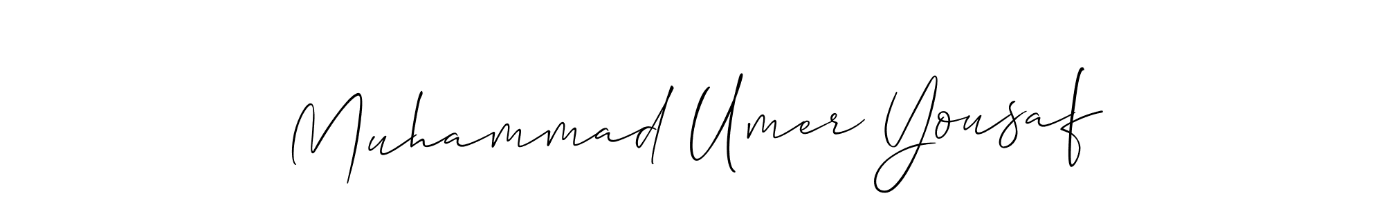 Make a beautiful signature design for name Muhammad Umer Yousaf. With this signature (Allison_Script) style, you can create a handwritten signature for free. Muhammad Umer Yousaf signature style 2 images and pictures png
