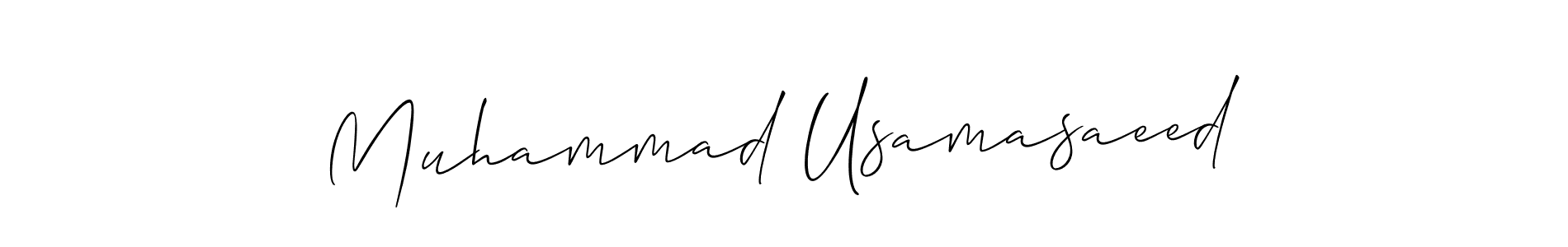 Use a signature maker to create a handwritten signature online. With this signature software, you can design (Allison_Script) your own signature for name Muhammad Usamasaeed. Muhammad Usamasaeed signature style 2 images and pictures png