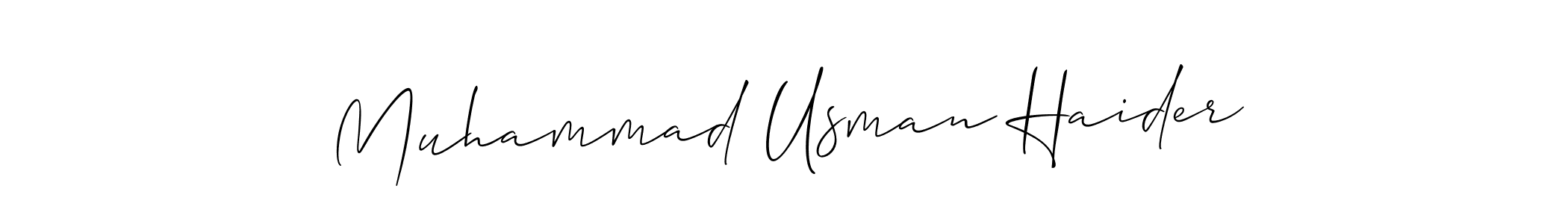 See photos of Muhammad Usman Haider official signature by Spectra . Check more albums & portfolios. Read reviews & check more about Allison_Script font. Muhammad Usman Haider signature style 2 images and pictures png